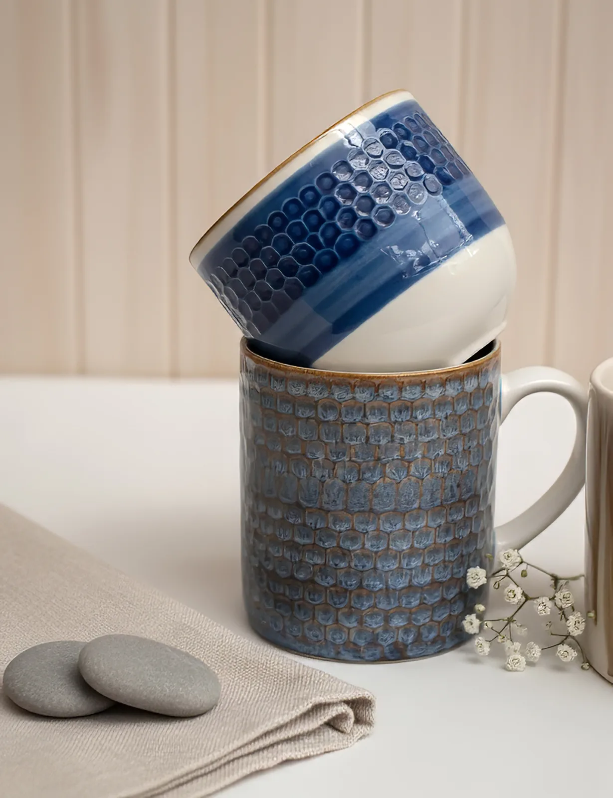 Taza · textura azul