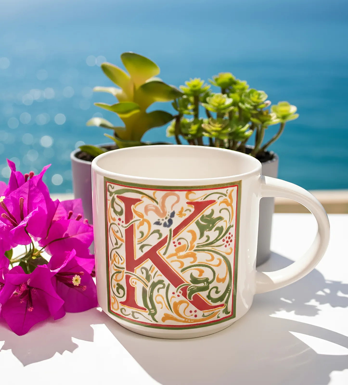 Taza · letra decorada