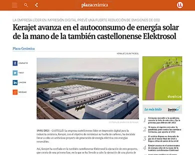 Kerajet, noticia en Castellón Plaza por su apuesta en energías renovables