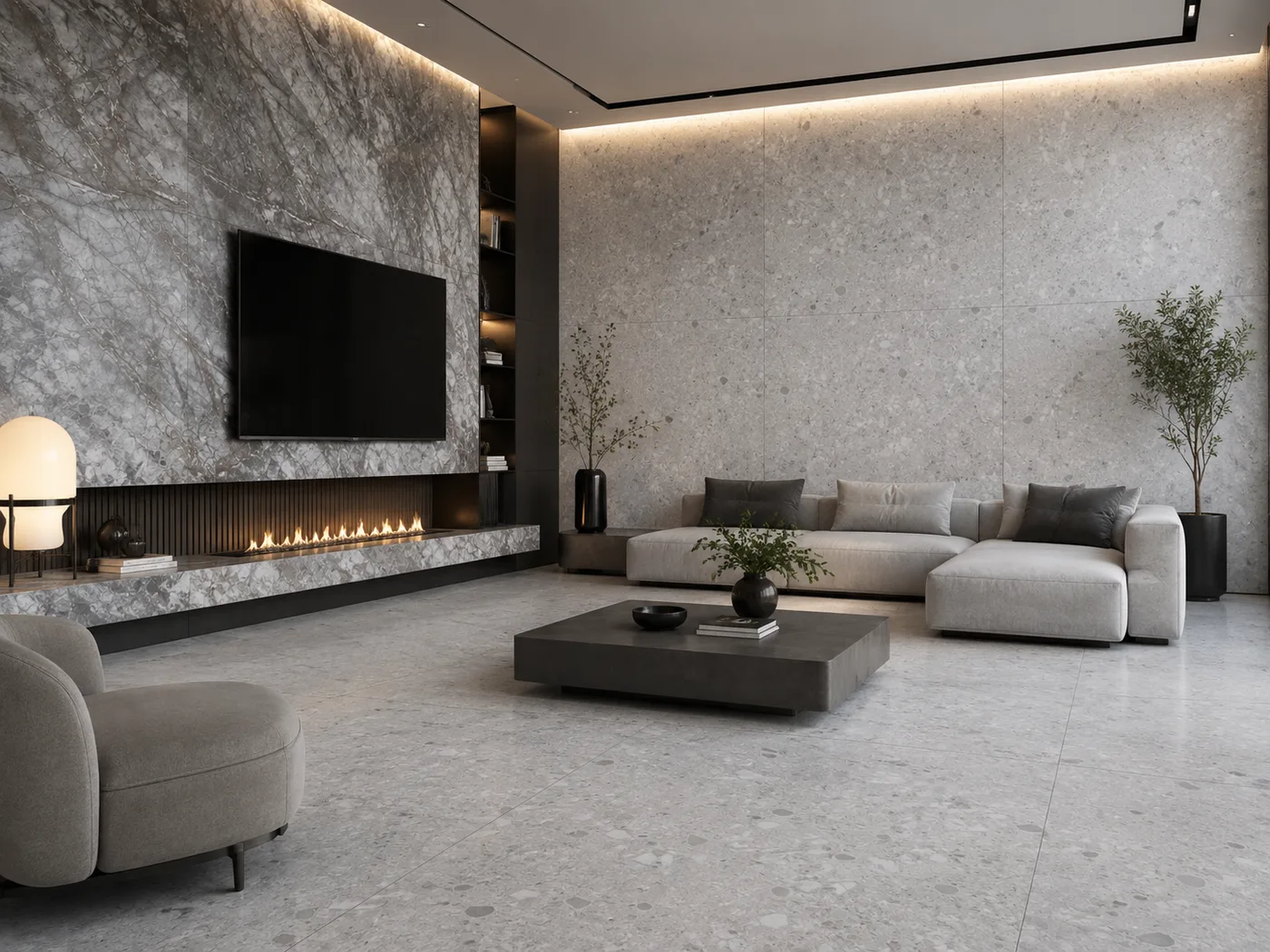 Salón · efecto terrazo